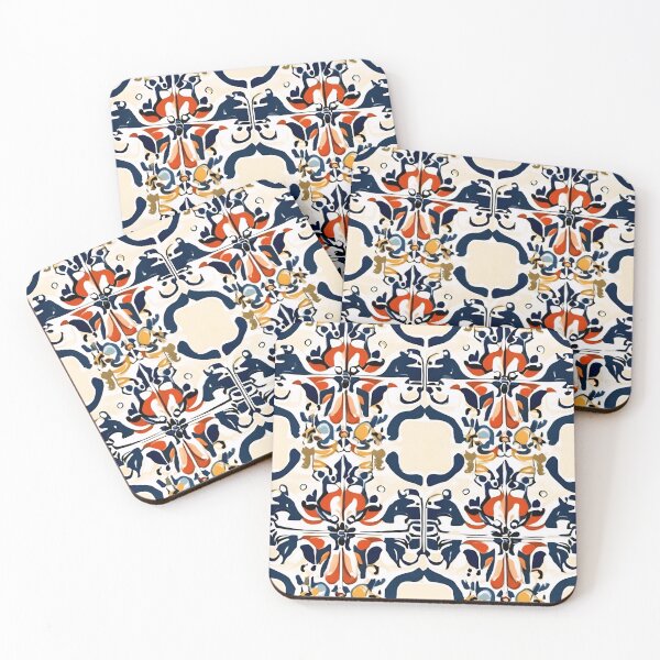 Item preview, Acuarela Portugal Azulejo Patrón Impresiones Artísticas designed and sold by Tamas Das.