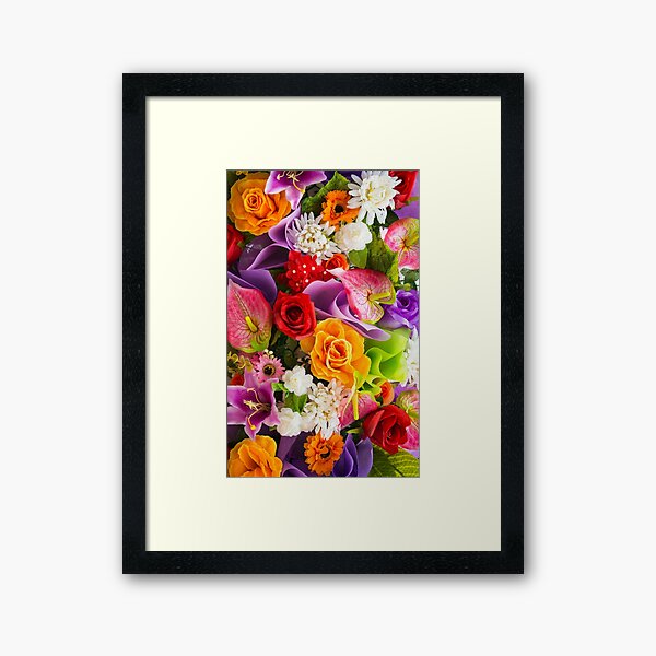 Colorful Flowers Framed Art Print