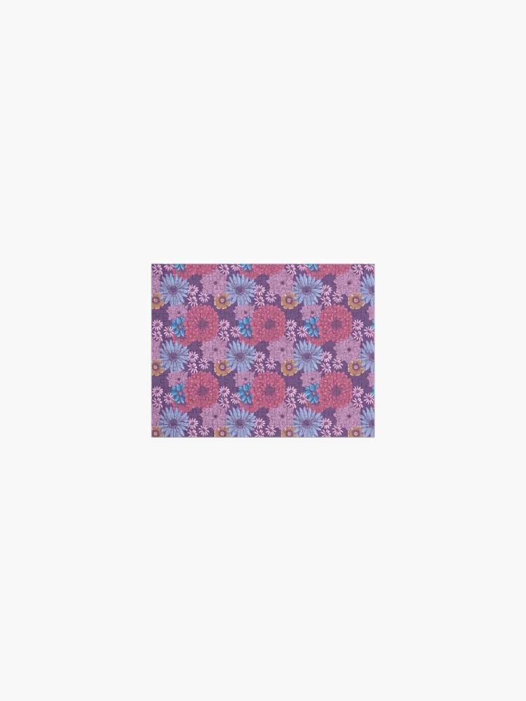 Thumbnail 1 of 3, Jigsaw Puzzle, Purple Muted Flower Pattern designed and sold by quirkyburp.