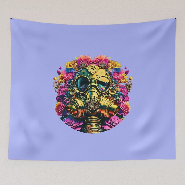 Item preview, The Golden Gas Mask and its Floral Embrace designed and sold by run-rotee.