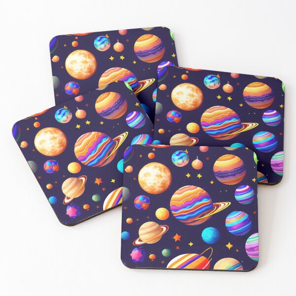 Item preview, Seamless Pattern of Colorful Planets and Stars designed and sold by deepakrode7.