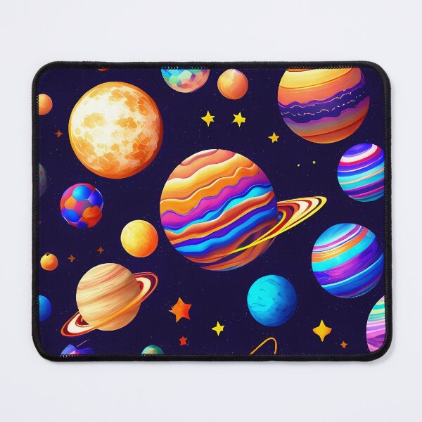 Item preview, Seamless Pattern of Colorful Planets and Stars designed and sold by deepakrode7.