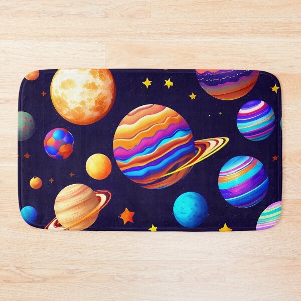 Item preview, Seamless Pattern of Colorful Planets and Stars designed and sold by deepakrode7.