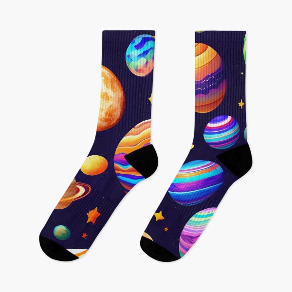 Item preview, Seamless Pattern of Colorful Planets and Stars designed and sold by deepakrode7.