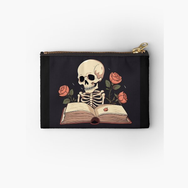 Item preview, Skeleton Aesthetic Reading Book Rose Cute Art designed and sold by redstar19.