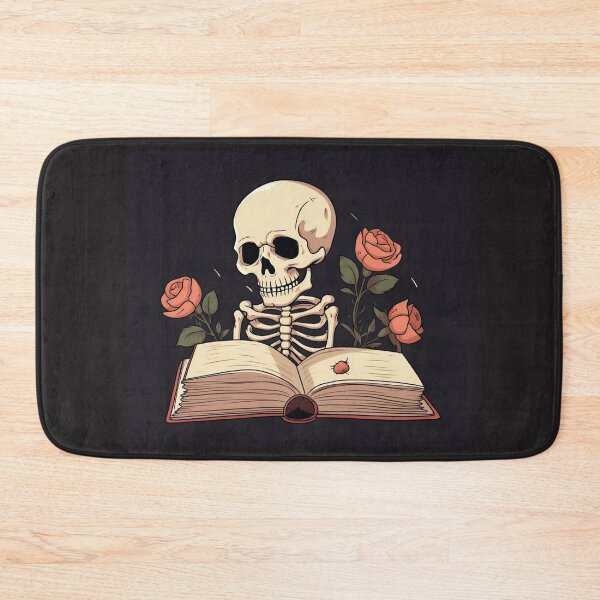 Item preview, Skeleton Aesthetic Reading Book Rose Cute Art designed and sold by redstar19.