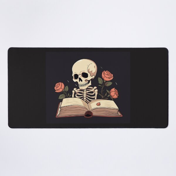 Item preview, Skeleton Aesthetic Reading Book Rose Cute Art designed and sold by redstar19.