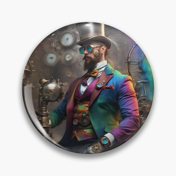 Item preview, Caballero steampunk arcoiris designed and sold by Maths-4-Nerds.