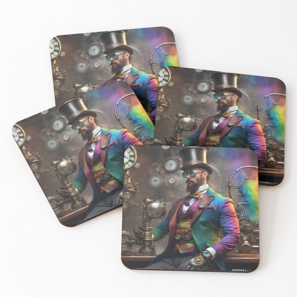 Item preview, Caballero steampunk arcoiris designed and sold by Maths-4-Nerds.