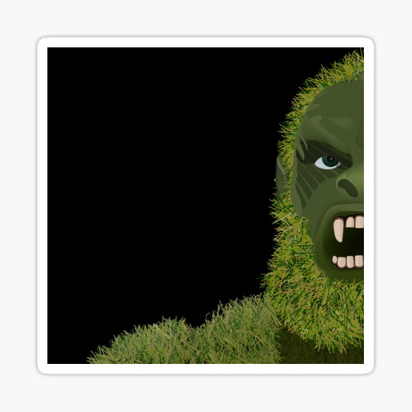 Vectorized Moss Guy Sticker