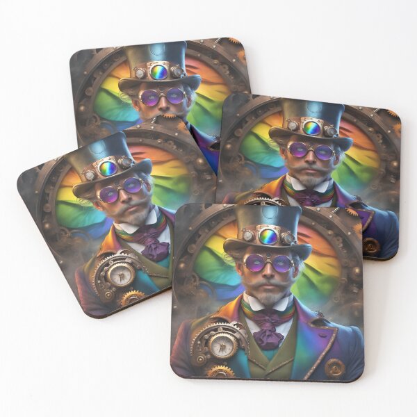 Item preview, Caballero steampunk arcoiris designed and sold by Maths-4-Nerds.