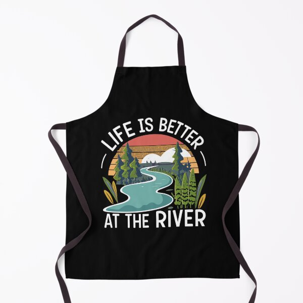 Item preview, Life is better at the river, a design for nature lover designed and sold by ThreadmyCanvas.