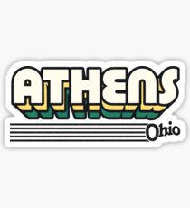 Athens, Ohio | Retro Stripes Sticker