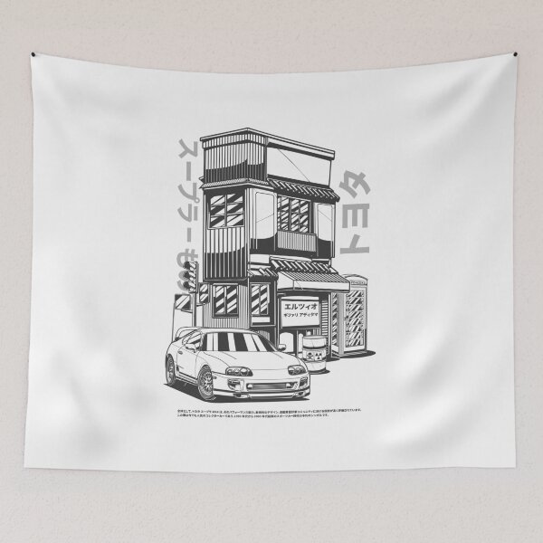 Item preview, SUPRA MK4 IN FRONT OF A SHOP IN JAPAN designed and sold by TrilogyMerch.
