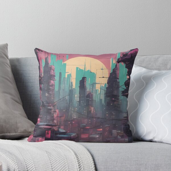 Item preview, Impresionante diseño del horizonte Cyberpunk designed and sold by RandomJunction.