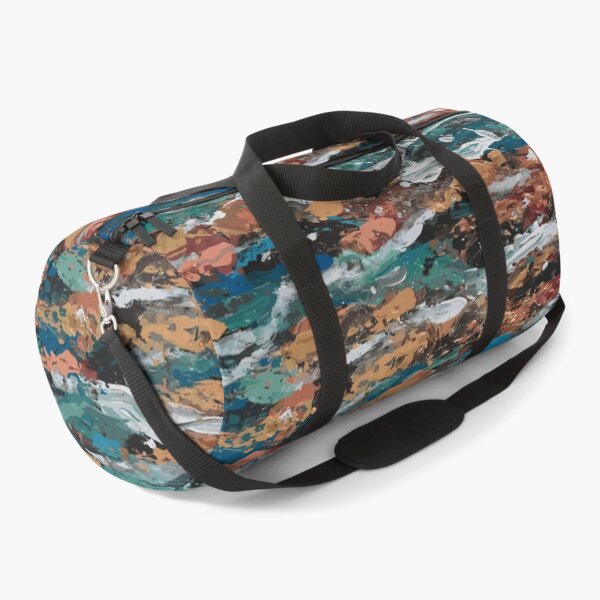 Item preview, Abstract turquoise and orange sea motif pattern designed and sold by mariya-ivanova.