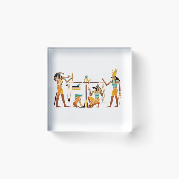 WEIGHING THE SOUL. Egyptians. Egyptian. Acrylic Block