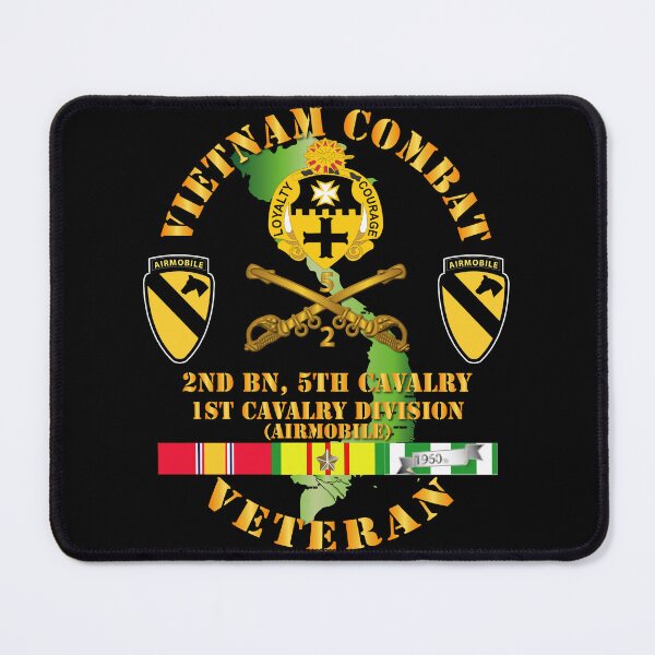 Item preview, Army - Vietnam Combat Cavalry Veteran w 2nd Bn 5th Cav DUI - 1st Cav Div designed and sold by Military Insignia Products.