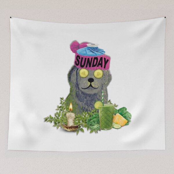 Aperçu de l'œuvre Moody Chillin Sunday Beanie Chiot créée et vendue par KC Morcom.
