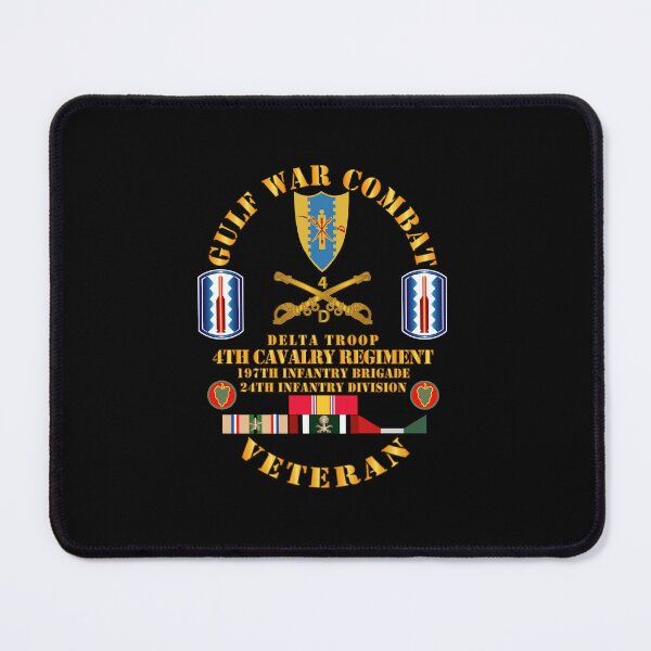 Item preview, Army - Gulf War Combat Cavalry Vet w  Delta Troop - 4th Cav - 197th Inf Bde - 24th ID designed and sold by Military Insignia Products.