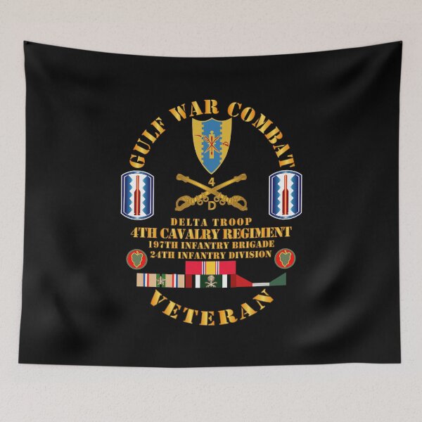 Item preview, Army - Gulf War Combat Cavalry Vet w  Delta Troop - 4th Cav - 197th Inf Bde - 24th ID designed and sold by Military Insignia Products.