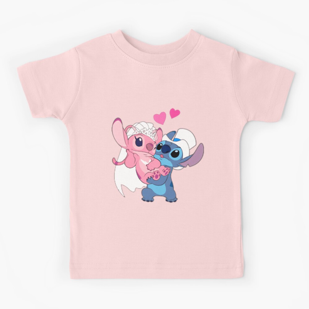 Kids Pink Stitch & Angel Besties Long Sleeve T-Shirt (3-9yrs