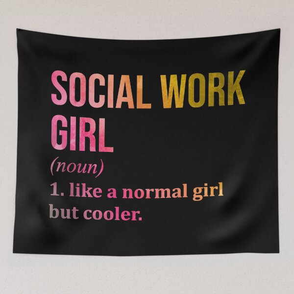 Item preview, Social Work Girl Definition in Watercolor designed and sold by XCIV.
