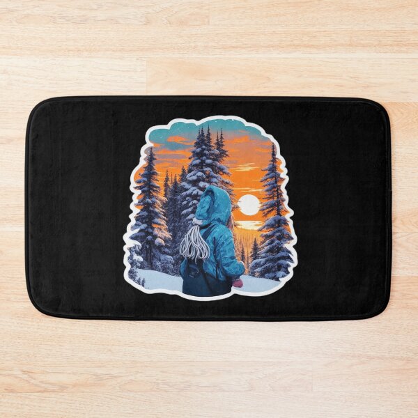 Item preview, Young Girl Watching Winter Forest Sunset designed and sold by Ridiculam Toga.