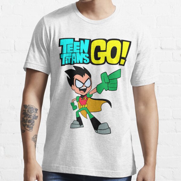 Teen Titans Go It's Go Time Main Characters Boy's Navy T-shirt-XS