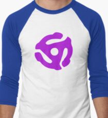 Purple 45 Vinyl Record Symbol Men's Baseball ¾ T-Shirt