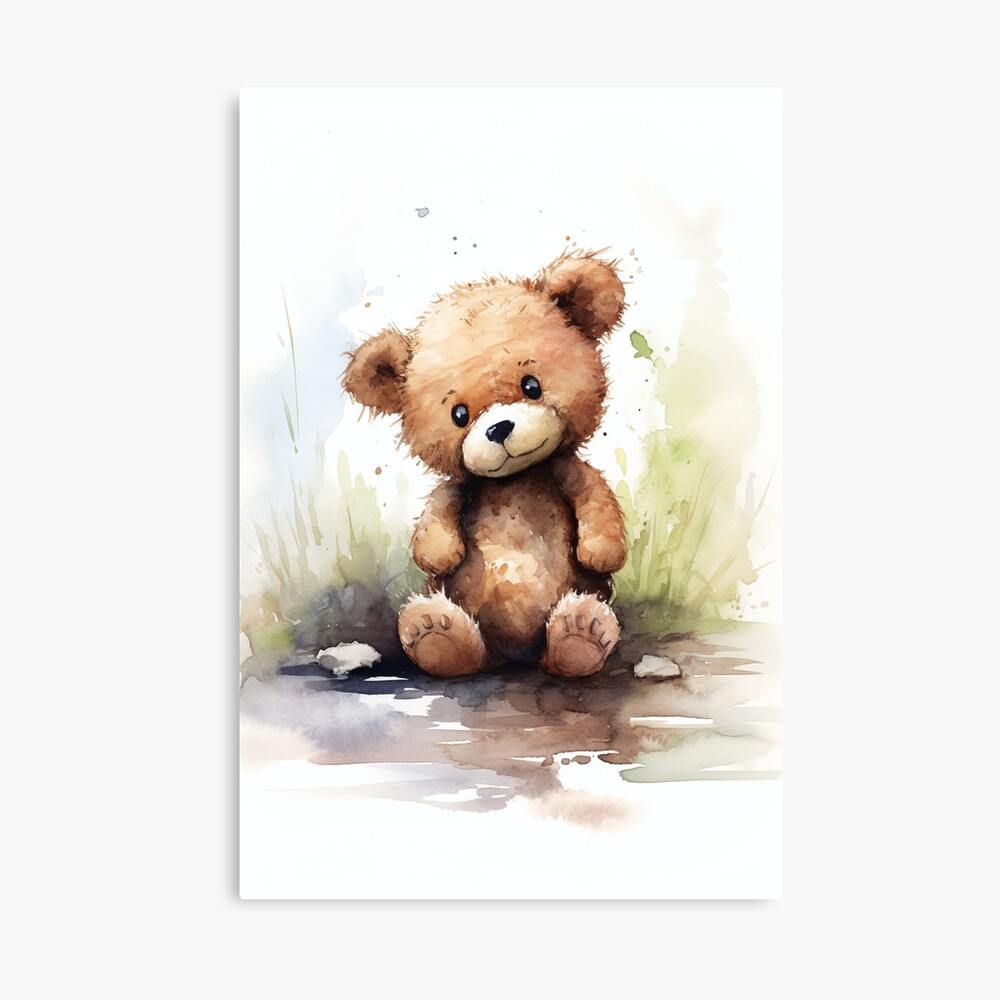 Cute Teddy Bear 1 Hello Art Board Print for Sale by HarshBrown