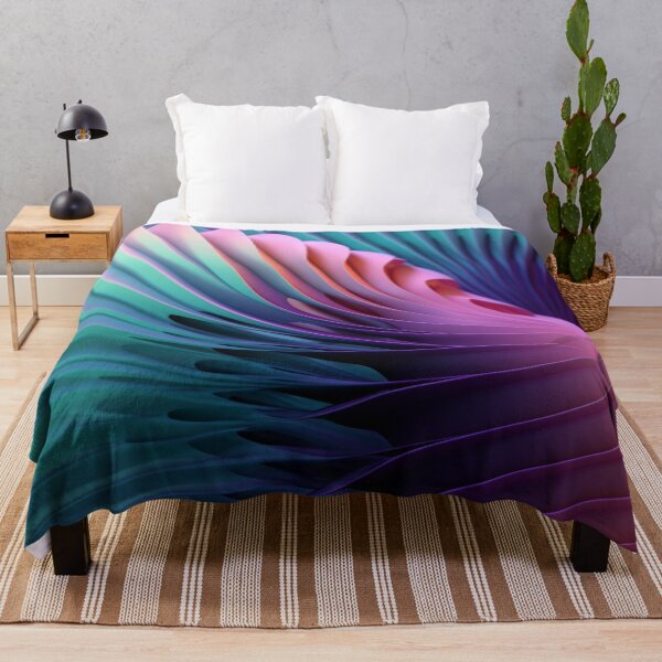 Item preview, Textured 3D Abstract Art: Light Emerald & Purple with Organic Layers designed and sold by PaintbrushPlace.