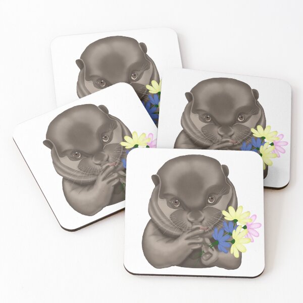 Item preview, Otter with flowers. Otter lover designed and sold by KateQR.
