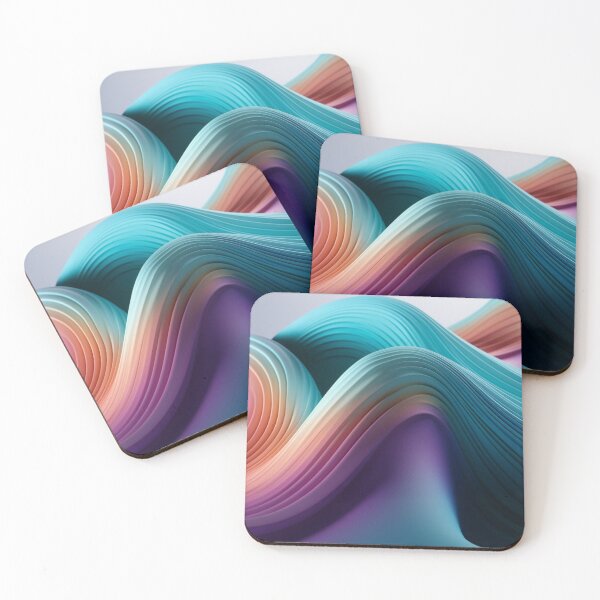 Item preview, 3D Haptic Art: Soft Gradients in Light Emerald & Purple designed and sold by PaintbrushPlace.