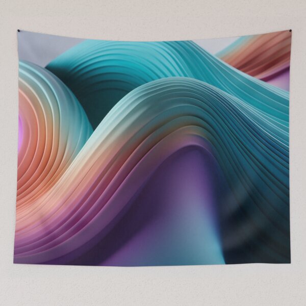 Item preview, 3D Haptic Art: Soft Gradients in Light Emerald & Purple designed and sold by PaintbrushPlace.