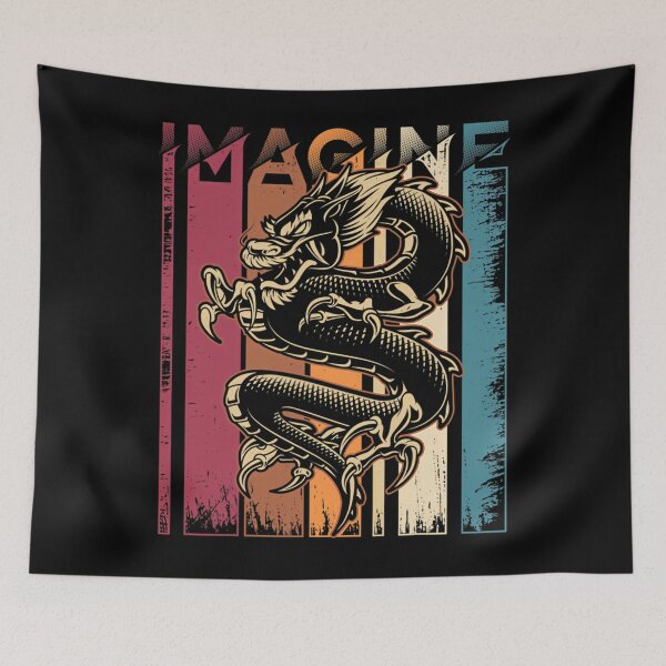 Item preview, Imagine Dragon Vintage Cool Art designed and sold by SpikesGenesis.