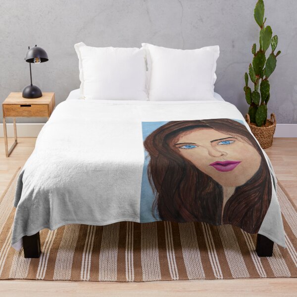 Item preview, Blue Eyed girl face art designed and sold by yellow4coalarts.