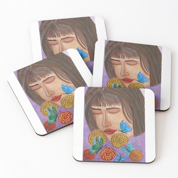 Item preview, Artistic Marigold with butterflies - printable art designed and sold by yellow4coalarts.