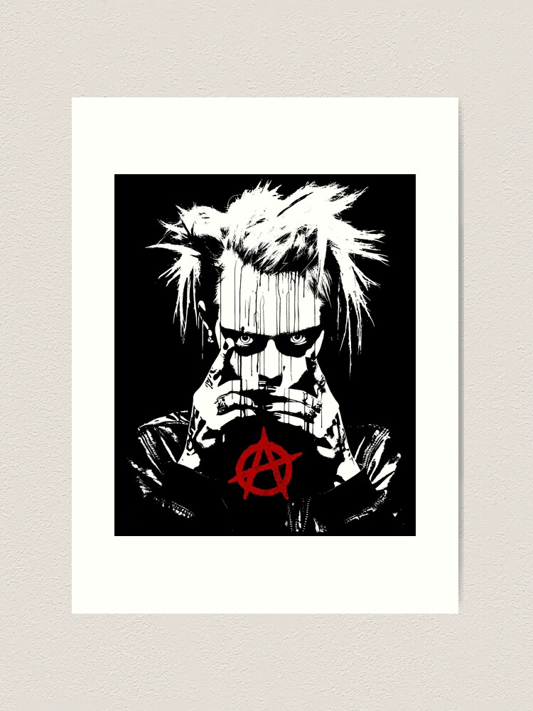 Anarchist Punk Girl Grunge Y2K Distressed Aesthetic | Art Print
