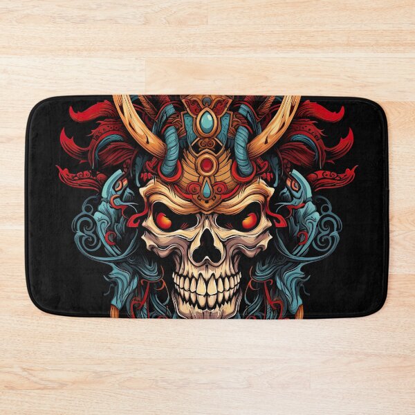 Item preview, Vintage Skull in Samurai Helmet Vector 4 designed and sold by eyestetix.