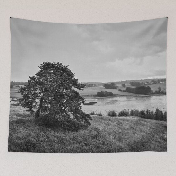 Item preview, Sarkkilanjarvi in rain bw designed and sold by Jouko Lehto Photography.
