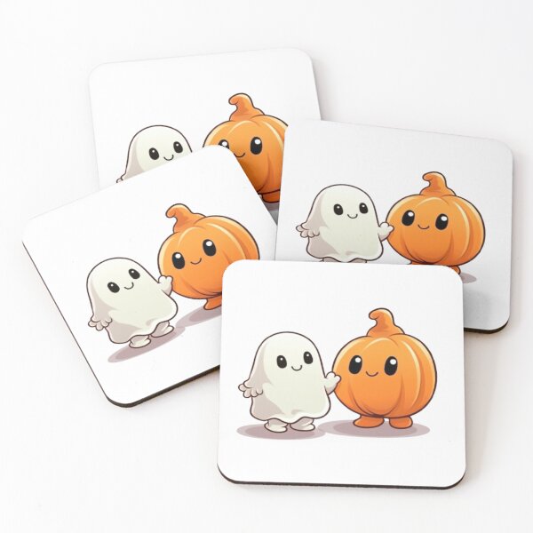 Item preview, Cute Pumpkin and Ghost Cartoon designed and sold by Brontox.