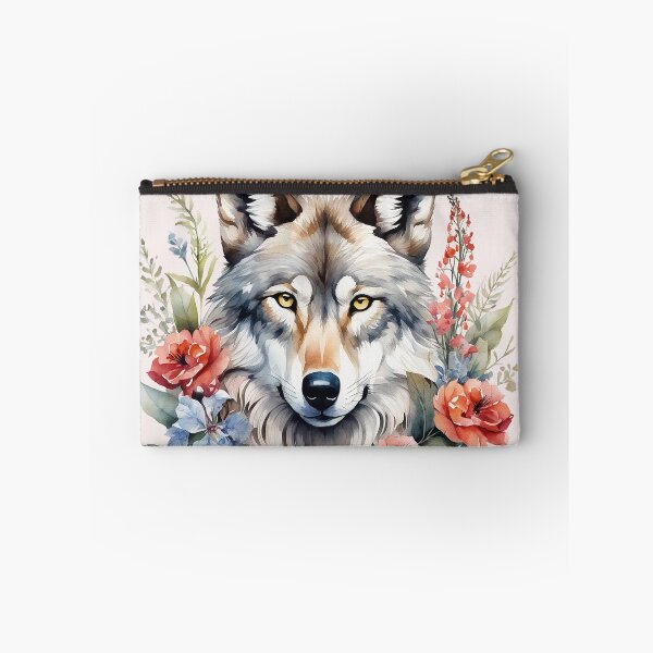 Item preview, wolf with flowers 5 designed and sold by SchokoGoth.