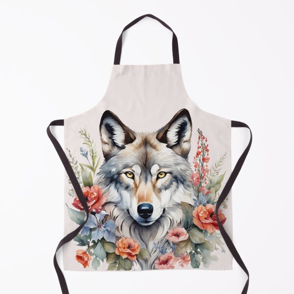 Item preview, wolf with flowers 5 designed and sold by SchokoGoth.
