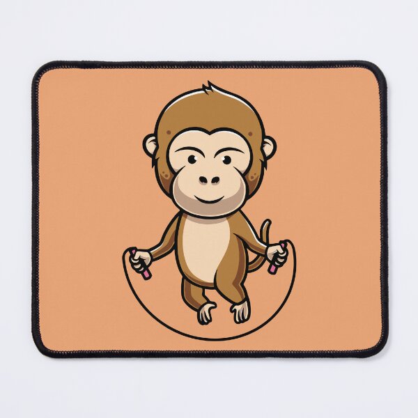 Item preview, Cute monkey skipping cartoon illustration designed and sold by cubbone.