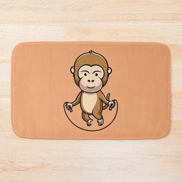 Item preview, Cute monkey skipping cartoon illustration designed and sold by cubbone.