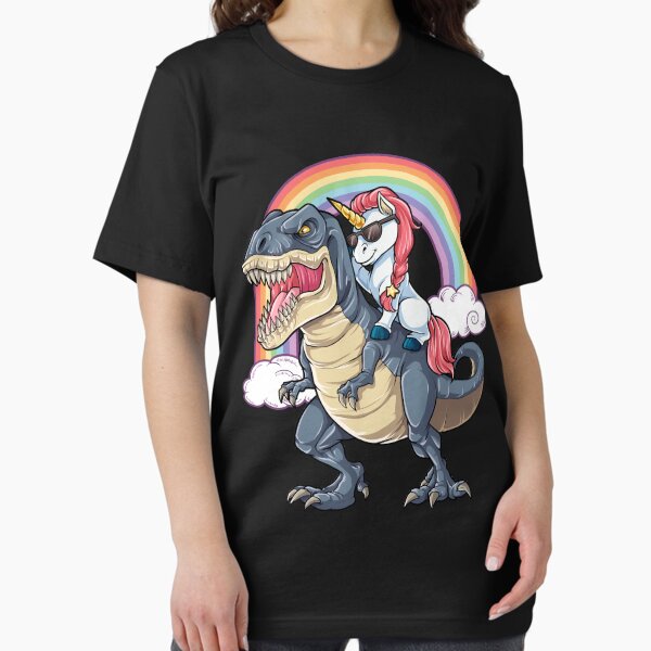 Item preview, Unicorn Riding Dinosaur T Rex Funny Unicorns Party Rainbow Squad Gifts for Kids Boys Girls E designed and sold by JonLang1.