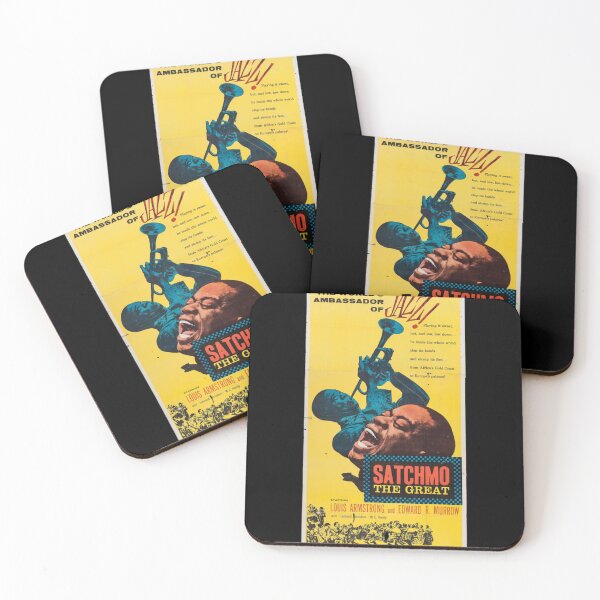 Aperçu de l'œuvre Satchmo & Lóuìs Ármstròng - Œuvre d'art de concert de jazz historique - Design rétro classique vintage des années 1920 créée et vendue par FashionsRedBu.