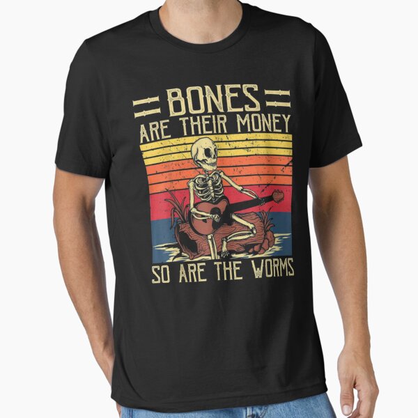 Item preview, Bones Are Their Money Skeleton Playing Guitar Retro Vintage designed and sold by JonLang1.