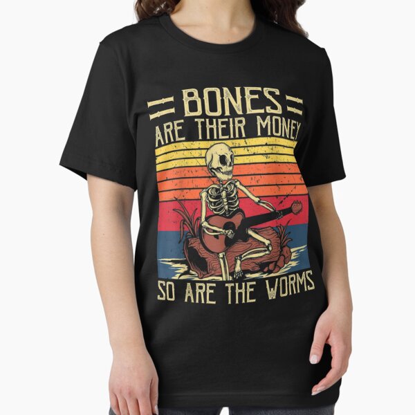 Item preview, Bones Are Their Money Skeleton Playing Guitar Retro Vintage designed and sold by JonLang1.